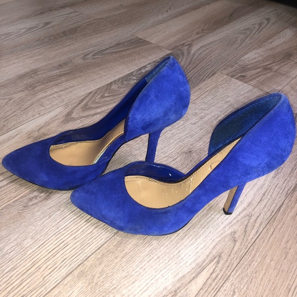 BCBG Paris Royal Blue D’Orsay Suede Pumps 6 - Picture 4 of 9